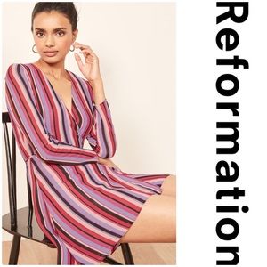 Reformation Gjelina Wrap Style Minidress